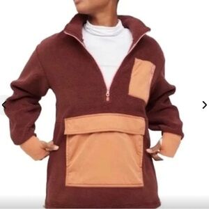 Offline by Aerie Sherpa Nylon Quarter Zip Size XL
